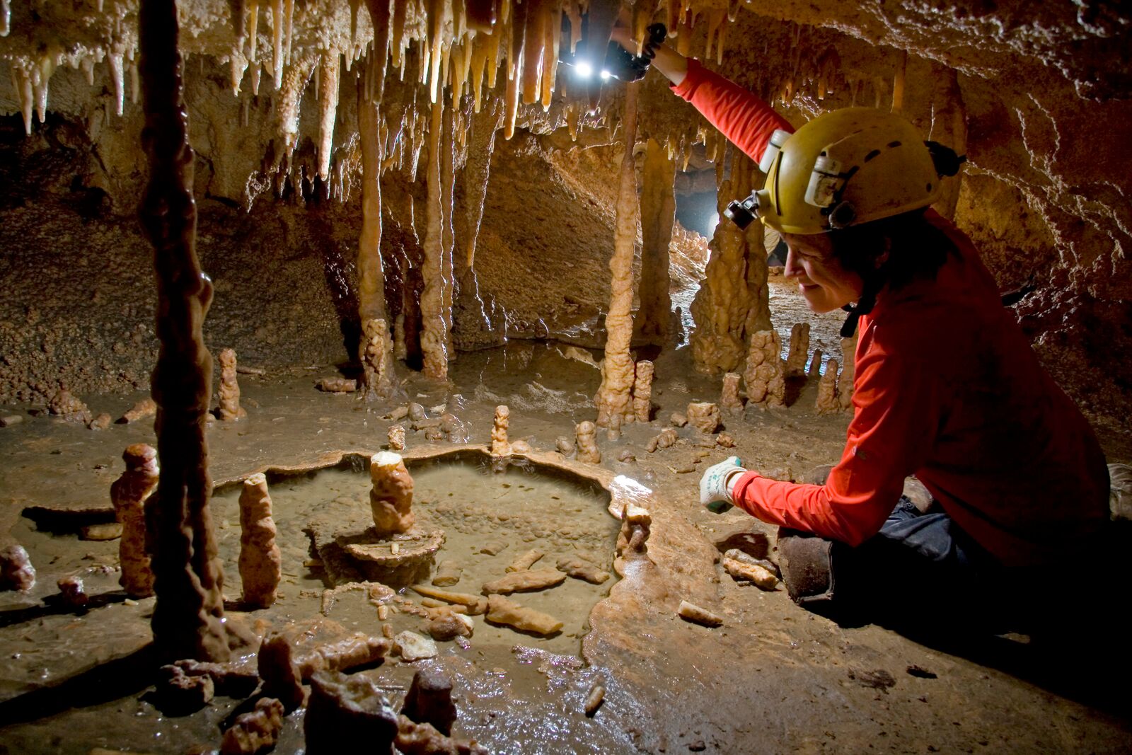   Jean Krejca in Felton Cave Photo Travis Scott
