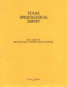 The Caves of Brewster and Western Pecos Counties